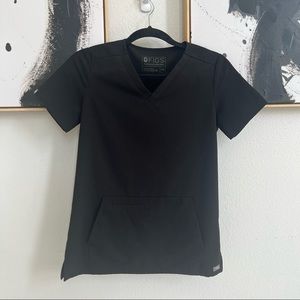 women's pacora bonded scrub top - xxs - black